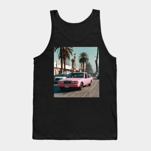 los angeles california retro car america Tank Top